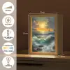 Zee - Zon - Golven - Rotsen Light Box met kabel (Tafellamp) klein -USP_NL