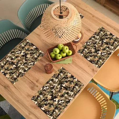 Woestijnkleur - Natuurlijk - Camouflage Placemat vinyl groot 368 -zzsfeer5_Kitchenyeah-website