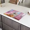 Pink - City - Bloemen Inductie beschermer vinyl 3mm klein -sfeer8