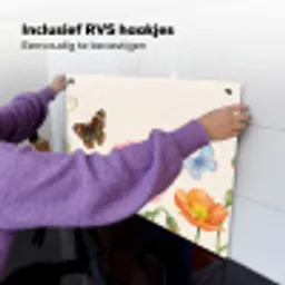 Vlinders - Klaprozen - Illustratie - Kleurrijk Inductie beschemer met haakjes klein -ky-ophangen-nl
