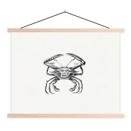 Tuinposter zwart wit - Ernst Haeckel - Vintage - Tuin - Kunst textielposter latten blank klein -3d