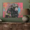 Graffiti - Chimpansee - Dieren - Street art - Banksy PET vilt klein -sfeer2