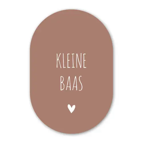 Spreuken - Kleine baas - Quotes Wandcirkel Ovaal Forex klein -3d