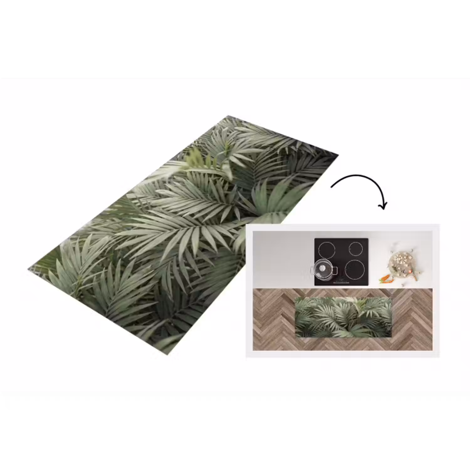 Küchenläufer - Pflanze – Palmblätter – Natur – Grün