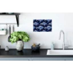 Vissen - Bloemen - Blauw Muursticker klein 286 -keuken
