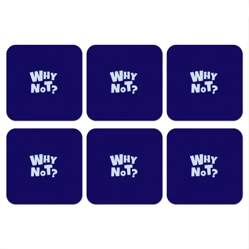 Blauw - Why not - Minimalistisch onderzetter kurk middel -3d