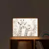 Giraffe - Bladeren - Bruin - Jungle - Kind Light Box met batterij (Wandlamp kind) middel -sfeer1_kind
