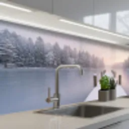 Steiger - Meer - Mist - Winter - Serene keuken achterwand 2 middel -3d_schuin