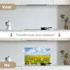 Zonnebloemen - Bloemen - Wolken - Natuur - Geel - Landschap keuken achterwand spatscherm klein -voor_na_NL