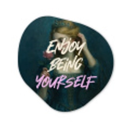 Vrouw - Roos - Quote Wandcirkel Organisch Plexiglas middel -3d