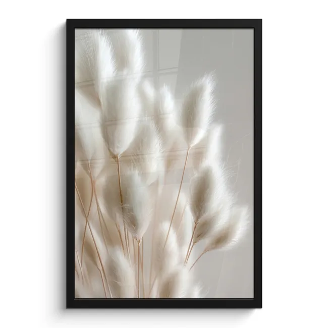Poster met lijst - Pluimen - Beige - Minimalistisch