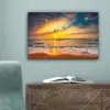 Zonsondergang - Strand - Zee - Wolken - Oranje canvas 2cm klein -sfeer4