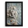 Anker - Hout - Schelpen - Zand fotolijst zwart zonder passe partout klein -3d