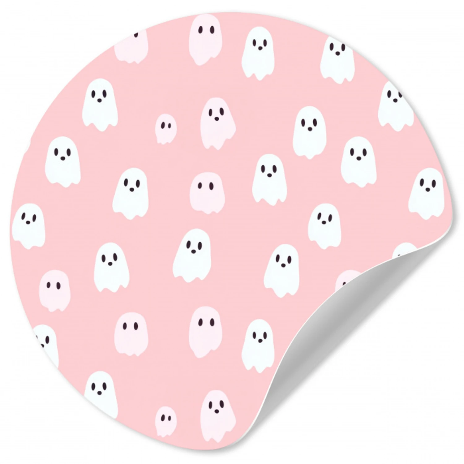 Spookjes - Patroon - Roze Wandcirkel behangsticker klein 186 -3d