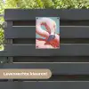Close-up flamingo tuinposter los doek klein -sfeer3