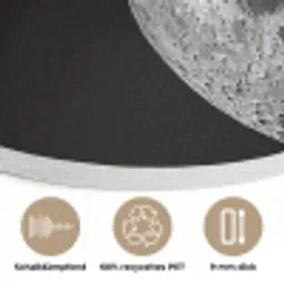 Close-up - Maan - Wit - Textuur Akoestische PET Vilt - Rond klein -closeup_DE