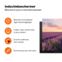 Landschap - Lavendelveld - Paars Inductie beschermer vinyl 3mm klein -zzzzzzz-td-ups