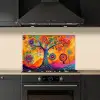 Boom - Levensboom - Abstract - Kleurrijk keuken achterwand spatscherm klein -sfeer1