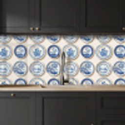 Borden - Bomen - Planten - Blauw keuken achterwand 2 middel 871 -sfeer1