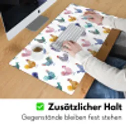 Kippen -Aquarel - Kleurrijk Muismat XXL klein 681 -ysfeer3_duits
