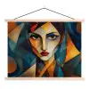 Portret - Abstract - Vormen textielposter latten blank klein -3d
