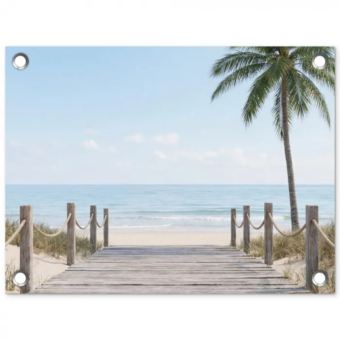Palmbomen - Pad - Horizon tuinposter los doek klein -3d