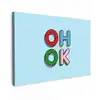 Oh ok - Blauw - Kleurrijk canvas 2cm klein -z3d
