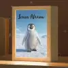 Pinguïn - Sneeuw - Landschap - Wit Light Box met kabel (Kinderlampje) klein -zzz_3d_website