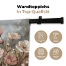 Bloemen - Botanisch - Schilderij - Pastel - Rustiek Wandkleed katoen klein -tsfeer2_DE