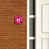 Roze rozen - Traditioneel Naambord Vierkant klein -sfeer3-XS