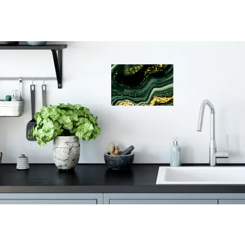 Marmer - Goud - Glitter - Groen - Marmerlook - Luxe Muursticker klein -keuken