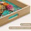 Luipaard - Bloemen - Kroon Dienblad Rechthoek middel -USP_HandgreepNL