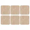Beige - Marmer - Organisch - Wit onderzetter kurk middel 366 -3d