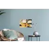 Abstract - Goud - Grijs - Vormen - Geometrisch Muursticker klein -plant