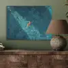 Vrouw - Water - Bikini - Oranje PET vilt klein -sfeer2