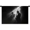 Saxofonisten - Hoeden - Rook - Licht Wandkleed katoen klein -zz3d