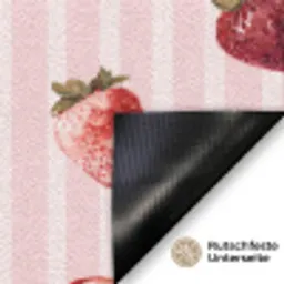 Strepen - Aardbei - Roze Deurmat klein 898 -antislip_DE