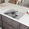 Vrouw - Masker - Wijn - Sigaret Inductie beschermer vinyl 3mm klein -sfeer8
