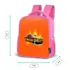 Gele auto met gele vlammen Kinderrugzak - Roze middel -productfoto_formaten