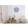 Abstract - Blauw - Bladeren Wandcirkel aluminium klein -woonkamer