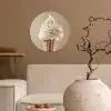 IJs - Softijs - Romig - Hoorntje - Beige Wandcirkel behangsticker klein -sfeer1