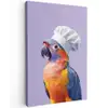 Papegaai - Koksmuts - Paars - Cute Tuinposter op houten frame 2 cm dik klein -3d