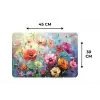 Bloemen - Kleurrijk - Waterverf - Natuur - Zomer Placemat vinyl groot -specs