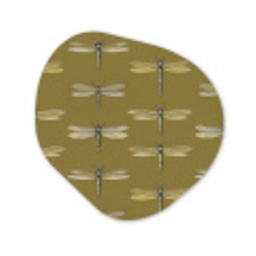 Libellen - Patroon - Groen Wandcirkel Organisch Forex 3mm klein 629 -3d