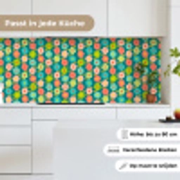 Patroon - Bloemen - Retro - Jaren 70 keuken achterwand 2 middel 871 -sfeer4_DE