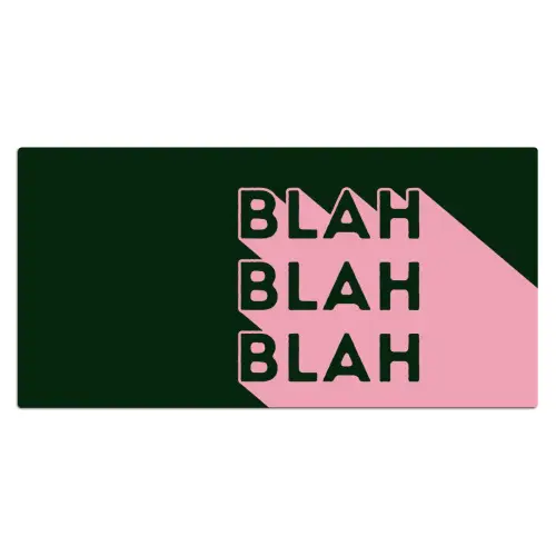 Donkergroen - Tekst - Schaduw - Grafisch Muismat XXL klein -3d_leeg