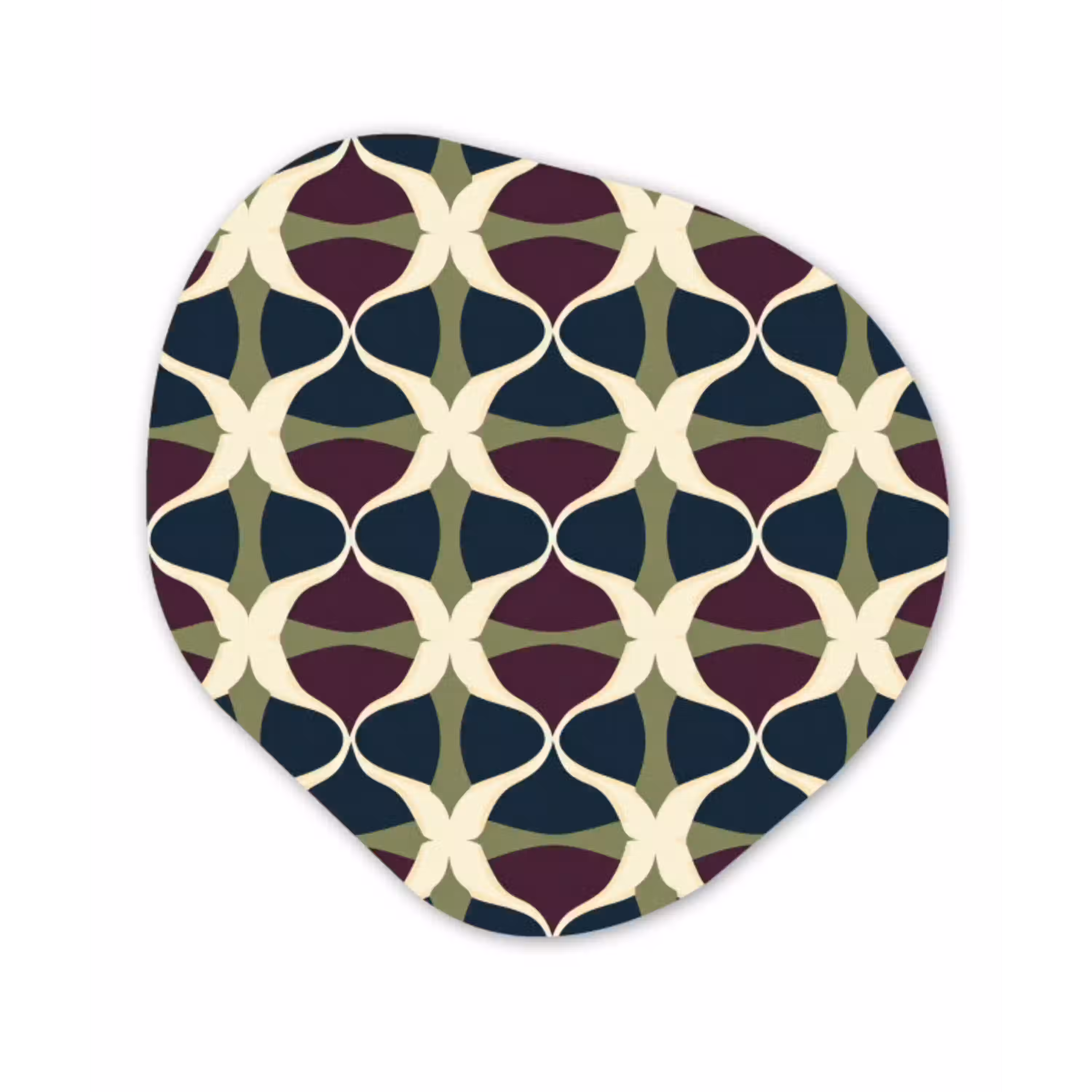 Abstract - Retro - Kleurrijk Wandcirkel Organisch Forex 3mm klein 629 -3d