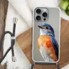 Kleurrijk - Vogeltje - Veren - Blauw Hoesje iPhone 16 Pro Max met koord klein -sfeer4