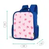 Roze hartjes Kinderrugzak - Blauw middel -productfoto_formaten