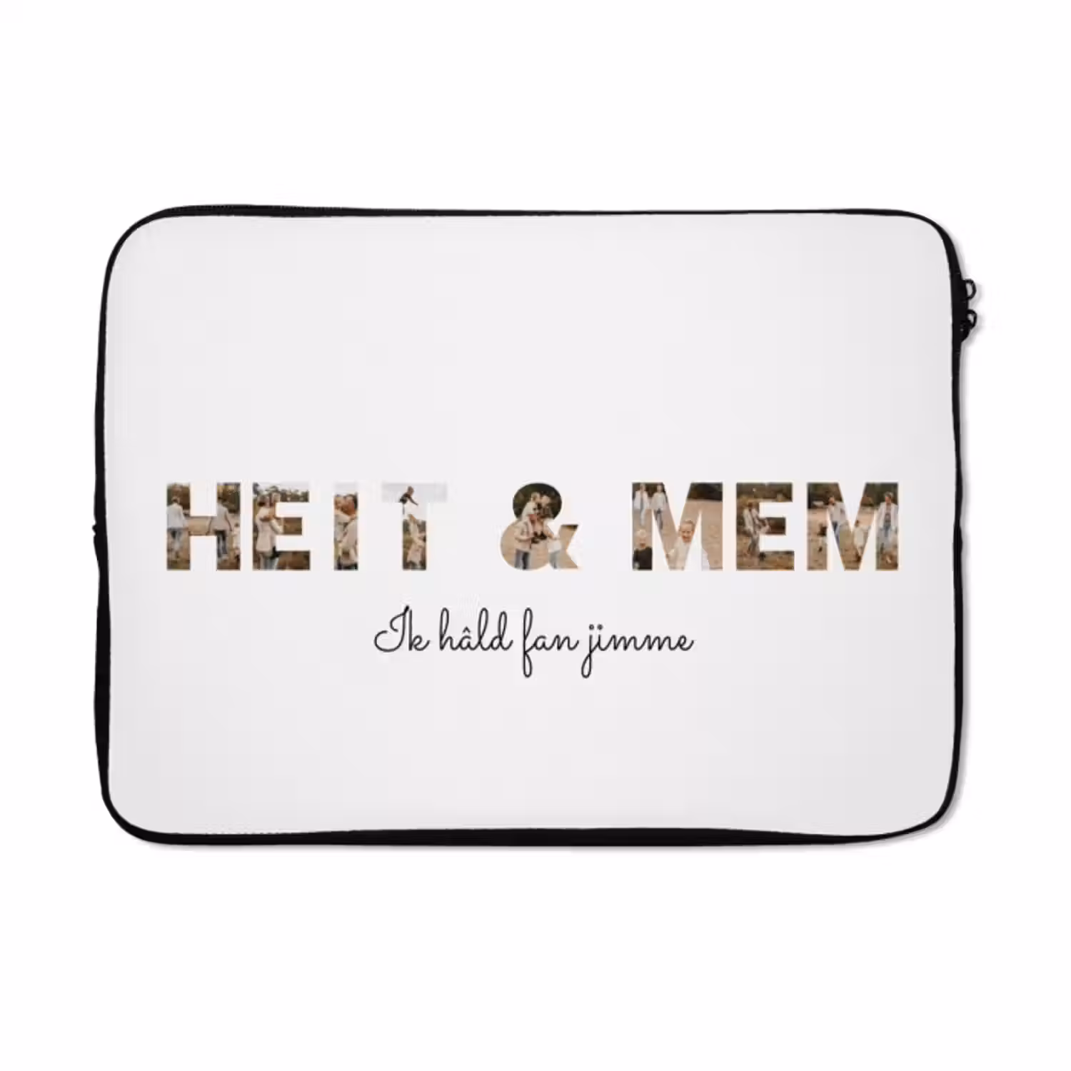 Gepersonaliseerde laptophoes - Heit & Mem - Lettercollage